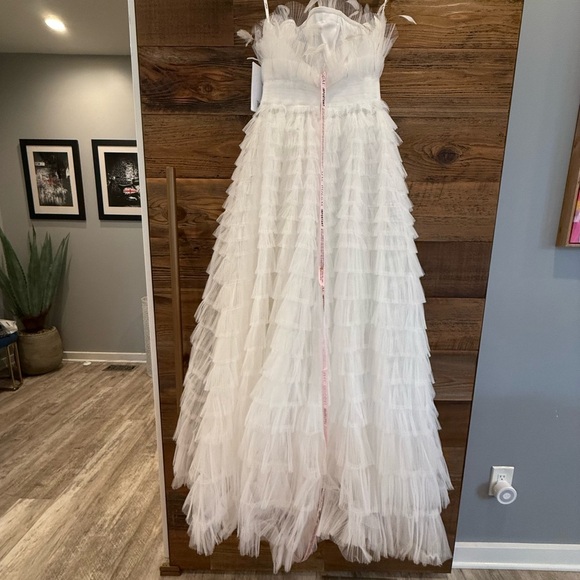 MacDuggal Ruffle & Feather Dress #20530 MRSP $798 - Picture 11 of 14